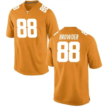 Orange Charlie Browder Men's Tennessee Volunteers College Jersey - Game