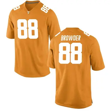 Orange Charlie Browder Youth Tennessee Volunteers College Jersey - Game